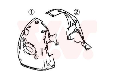 VAN WEZEL Обшивка, колесная ниша 4327435